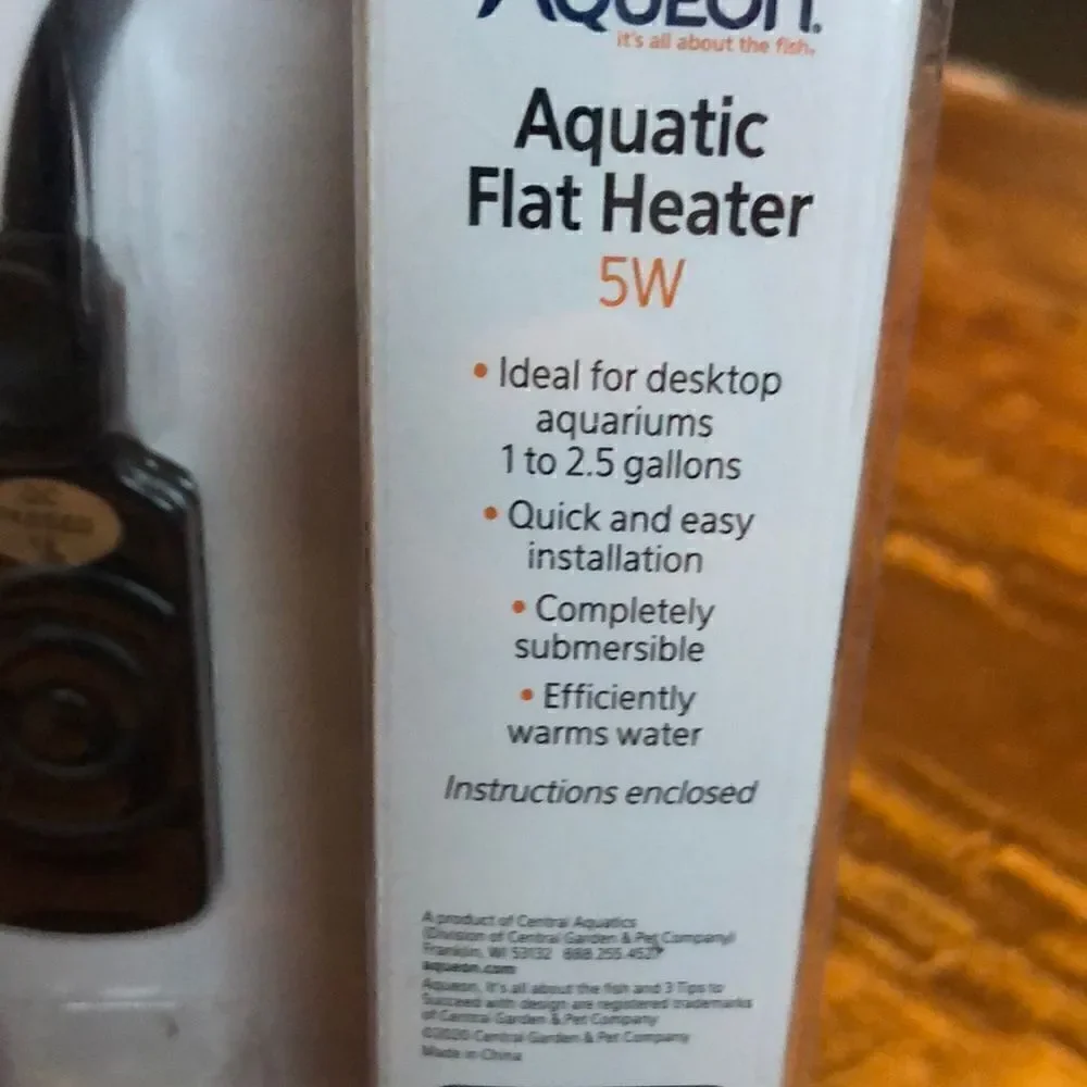 Aqueon Mini Flat Heater for 1-2.5 gallon aquariums, 5 Watts